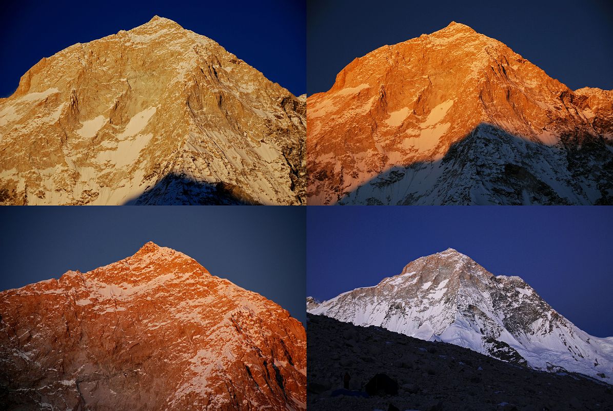 9 13 Makalu West Face, West Pillar, And Southwest Face Sunset From East Col Camp